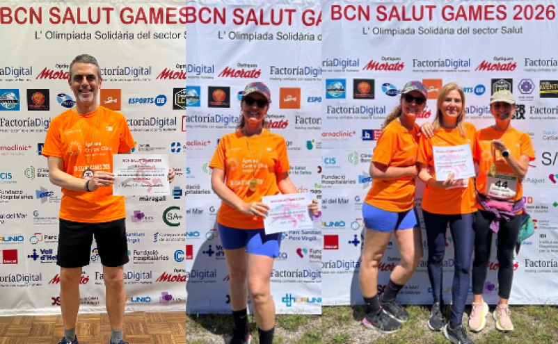 Los profesionales de Àptima Centre Clínic hacen podio en tres competiciones de los BCN Salut Games